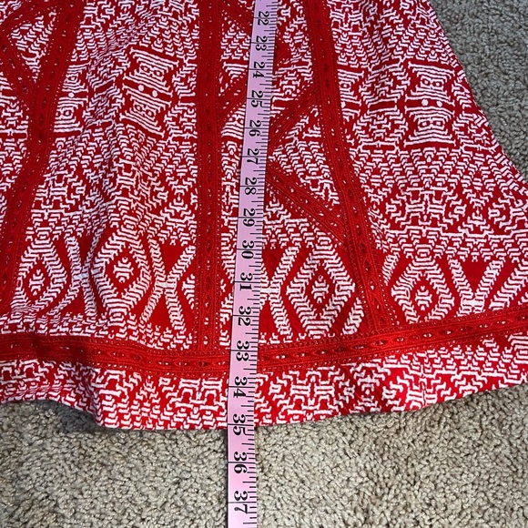 ANTHROPOLOGIE / MAEVE Floral, Red Dress - Picture 8 of 8